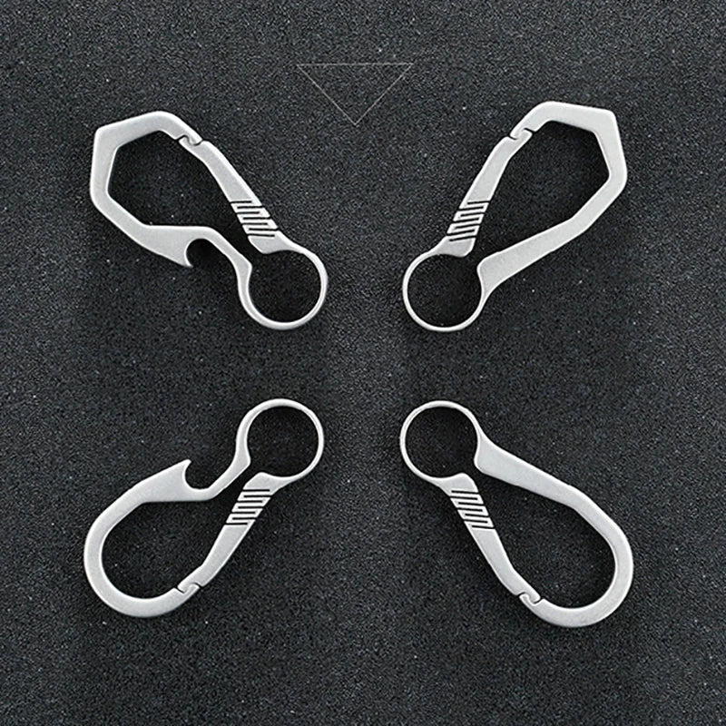 Titanium Key Chain - Lightweight Men’s EDC Quickdraw Carabiner Buckle Key Ring Outdoor Tool