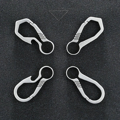 Titanium Key Chain - Lightweight Men’s EDC Quickdraw Carabiner Buckle Key Ring Outdoor Tool
