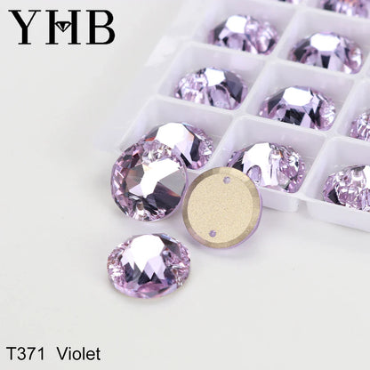 YHB XIRIUS AB Moonlight Glass Crystal — Flatback Sew-On Rhinestones for Garments, Clothes & Bags