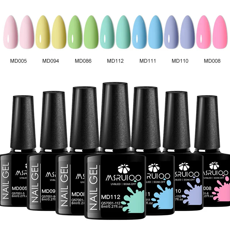 7pc Nail Gel Polish Set – DIY Nail Art Design, Soak Off UV Gel, Long-Lasting Manicure & Painting Gel Vernis Kits for Decoration
