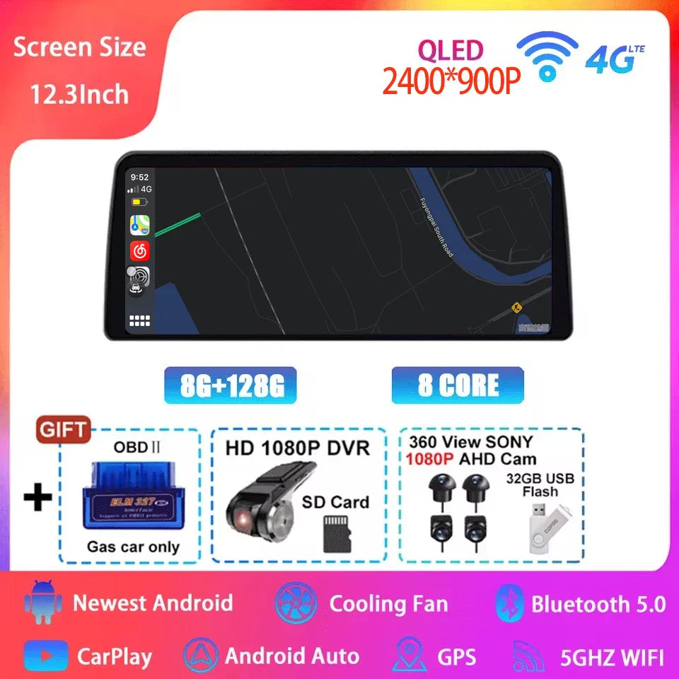 Android 15 Car Radio for Honda Civic FE/FL 2021-2023 - 12.3 Inch Multimedia Touch Screen GPS Navigation Player