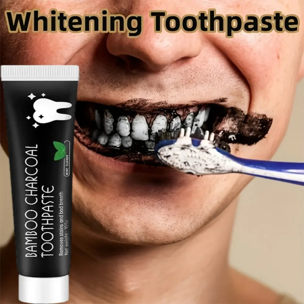 Bamboo Charcoal Toothpaste – Deep Clean, Remove Tooth Stains & Refresh Breath for Healthy Teeth