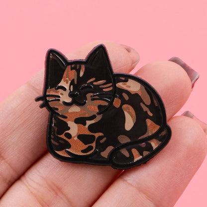 Cute Black Cat Enamel Pin - Cartoon Anime Brooch Lapel Badge for Backpack & Clothing Accessories