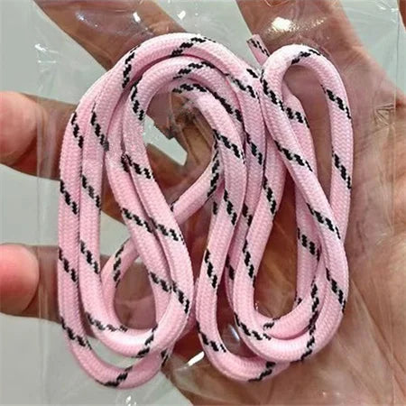 4PCS Vintage DE Leather Shoelaces Set – Round & Flat DIY Sports Casual Shoe Laces Combination