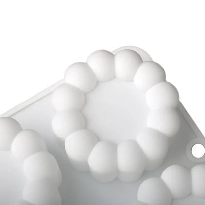 6 or 12 Cell Wavy Lace Cylindrical Silicone Cake Mold — Mousse & Dessert Baking Tool for Party Pastry
