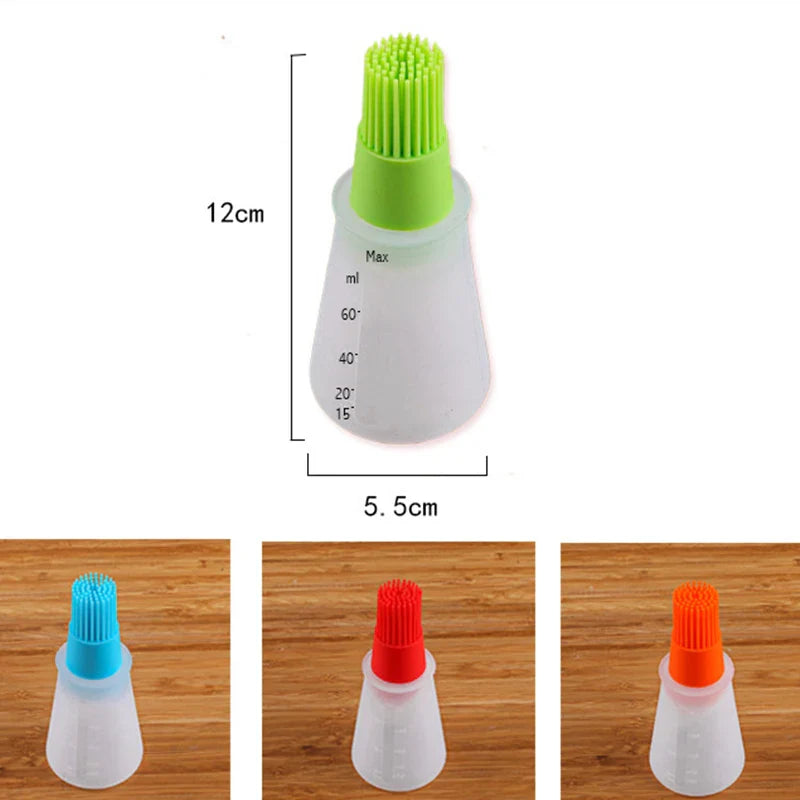 Silicone Oil Brush Set for Cooking and Baking - Versatile Kitchen Accessories, Non-Stick Basting Brushes for Cake, Bread, and Pastry, Essential BBQ and Cooking Utensils