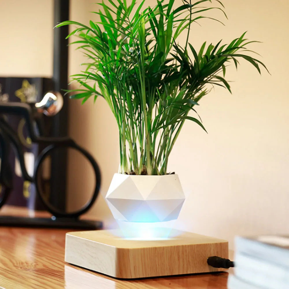 Levitating Air Bonsai Pot – Magnetic Floating Rotating Planter for Home Décor (Without Plants)
