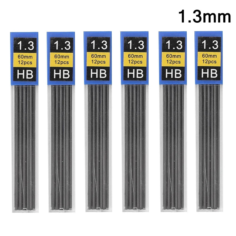 Mechanical Pencil Lead Refill Set 0.3–2.0mm HB – Multi-Size Press Automatic Pencil Leads for Drawing, Painting & Student Stationery