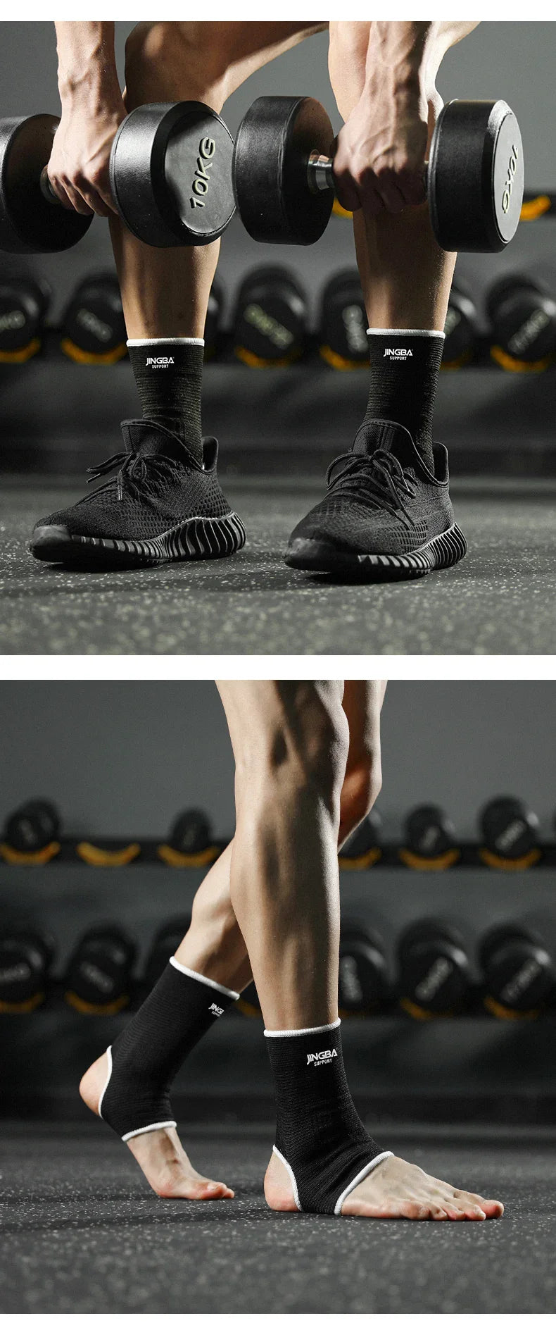 Elastic Breathable Ankle Support Sleeves - One Size for Running, Basketball & Cycling