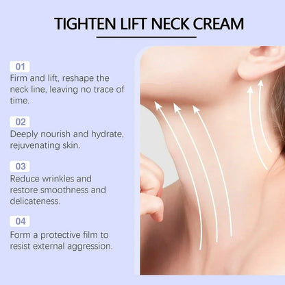 Neck Lift Cream — Firming, Tightening & Brightening, Reduces Fine Lines, Moisturizing & Smoothing Neck Care