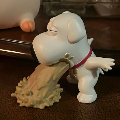 Family Guy Puking Brian & Stewie Figure - PVC Youtooz Style Collectible Model Toy & Christmas Decor Gift