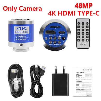1080P 4K Digital Microscope – Full HD Industrial C-Mount Camera for PCB Welding & Mobile Phone Repair