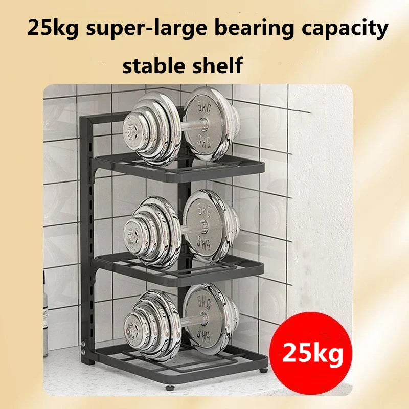 Adjustable Multi-Layer Pot Storage Rack: Kitchen Sink Shelf for Household Cabinet Organization - Pot Holder and Frying Pan Bowl Organizer