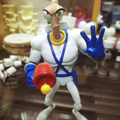 Genuine Earthworm Jim 2.0 PDNA 1/12 Scale Psy-Crow & Bob The Killer Action Figures – Collectible Worm Body Toys & Gifts