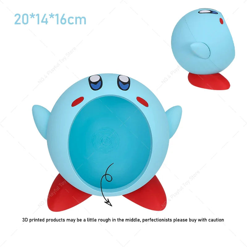 3D Printed Kirby Figures – Pink, Blue, Yellow & Red Cute Anime Doll Models for Desktop Decor & Gifts