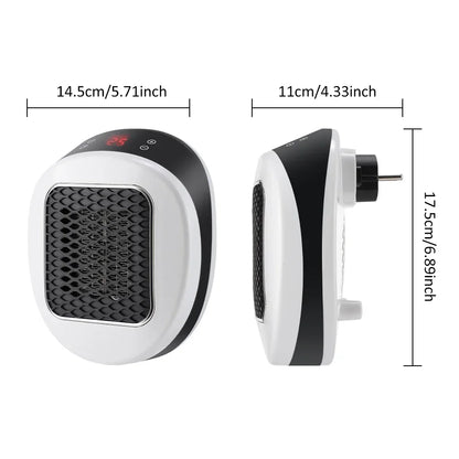 Portable PTC Electric Heater – EU/US Wall-Plug, Adjustable Temperature, Low-Noise Home & Bathroom Warmer