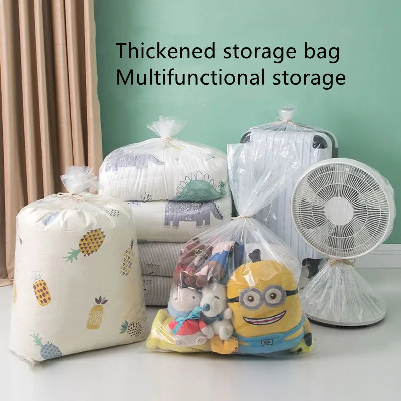 Quilt Storage Bag — Large Transparent Dustproof & Moisture-Proof Organizer for Clothes, Toys & Moving