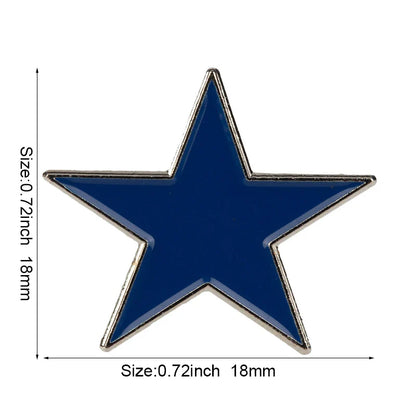 Baby Blue Metal Star Lapel Pin Brooch – Colorful Enamel Star Badge Accessories for Jackets, Bags & Fashion Outfit Decor