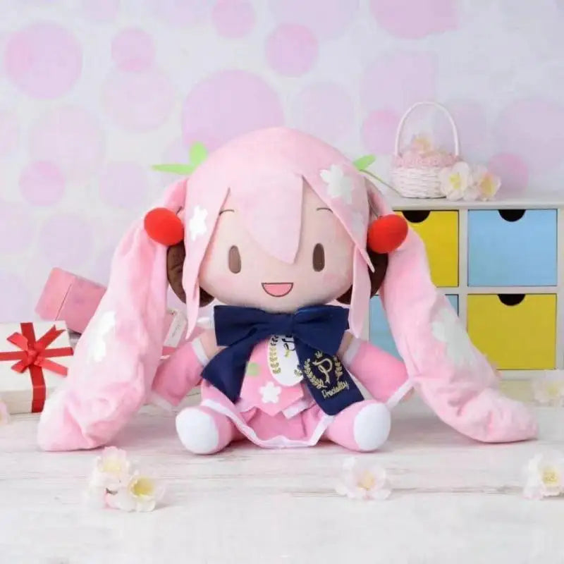 32cm Kawaii Hatsune Miku Plush Doll – Anime Bow Miku Plush Pillow, Sofa Ornament, Room Decoration, Birthday Gift