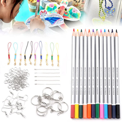 Heat Shrink Plastic Sheets Set – DIY Shrinky Art Film for Keychains, Ornaments & Scrapbooking Crafts