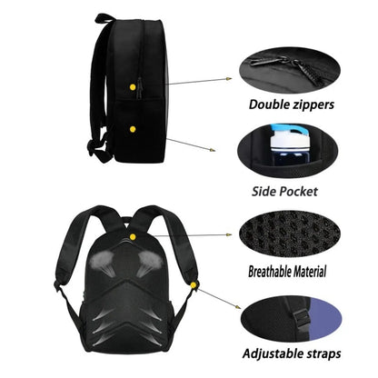Kids Roblox 3-in-1 Backpack Set — School Bookbag, Shoulder Bag & Pencil Case Waterproof Travel Bag for Teens