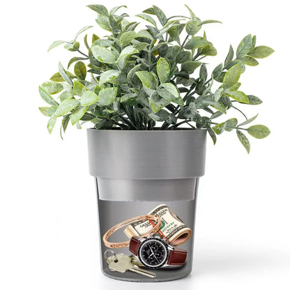 Hidden Safe Flower Pot – Plastic Money Storage Box & Separable Security Container (Stash Jar, Piggy Bank)