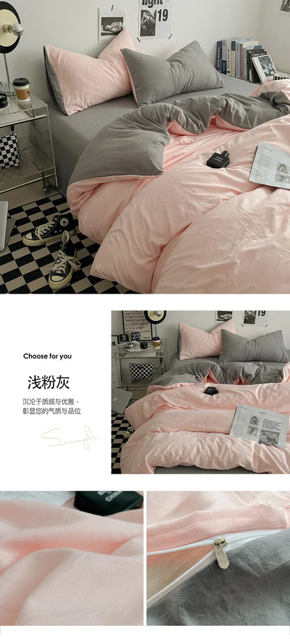 Bedding Comforter Set – Duvet Cover & Bed Sheets with Pillowcases for Queen/King Bed, Edredones de Cama