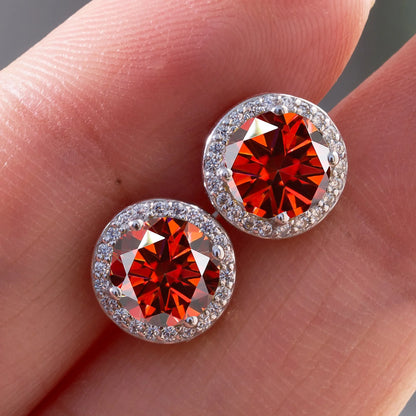 925 Sterling Silver Moissanite Earrings – 1 Carat Round Studs, Engagement, Wedding & Daily Wear Luxurious Gift for Women