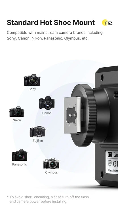 Ulanzi F12 TTL Wireless Flash Trigger – Auto & Manual Continuous Shooting for Canon, Nikon, Fuji, Sony Cameras