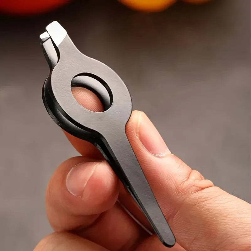 Pig Hair Slant Tweezer with Hollow Handle — Professional Eyebrow & Facial Hair Remover Beauty Tool