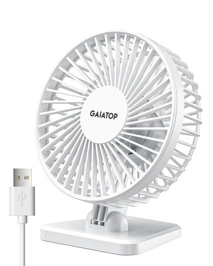 GAIATOP Mini USB Desktop Fan – Portable Quiet Cooling Fan with 3-Speed Adjustment for Home and Office Use