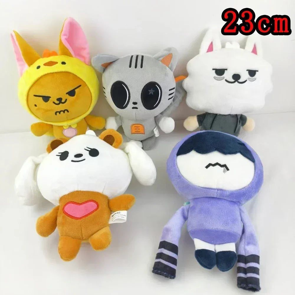 20cm Kawaii Skzoo Plush Toy Set – 8pcs Cartoon Stuffed Animals for Kids, Room Decor & Gifts