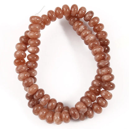 Natural Stone Rondelle Beads - 5x8mm Tourmaline, Citrine & Quartz Loose Beads for DIY Bracelets