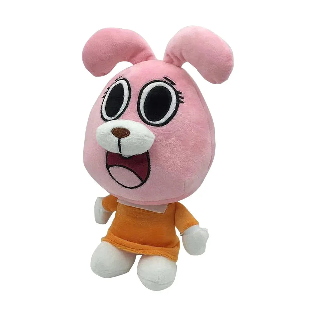 25cm Miniko Plush Toys – Gumball Cartoon Characters Darwin & Anais Stuffed Cat & Bunny for Kids Birthday Gifts