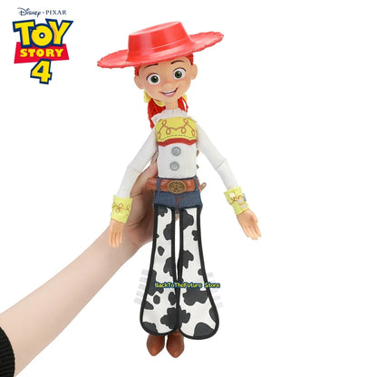 Disney Toy Story 4 Talking Woody & Jessie Action Figures — Speak & Sound Collectible Toy Model for Kids Gift
