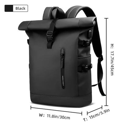 HK Expandable Travel Backpack for Men – Large Capacity Waterproof 15.6” Laptop Bag, Hiking Rucksack & Cycling Daypack with USB Port