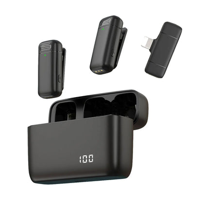 Wireless Lavalier Microphone with Charging Case – Portable Audio & Video Recording Mic for iPhone, Android, Notebook, Live Streaming, Gaming