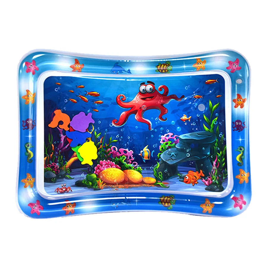 Inflatable Red Octopus Water Play Mat for Toddlers - PVC Cushion for Early Education and Fun
