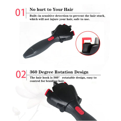 Effortless Hair Braiding with Electric Hair Braider - Automatic Twist Braiding Machine for Quick and Stylish Hair Braids, a Must-Have Hair Styling Tool