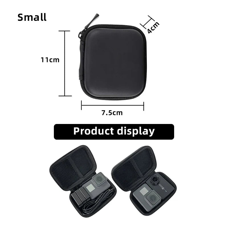 Large Carry Case Storage & Travel Bag for GoPro Hero 13–8, Insta360 X5–X3, DJI Action 5–3, AKASO, SJCAM