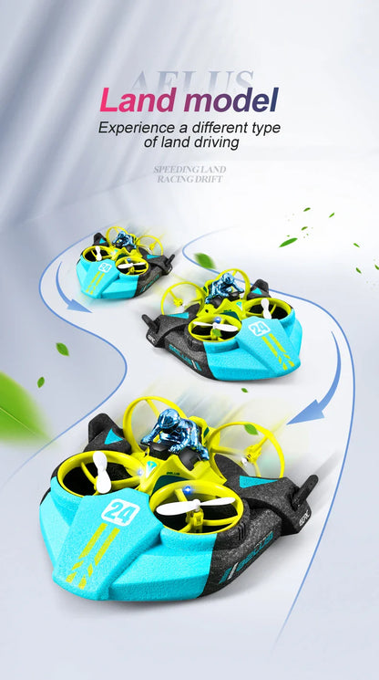 4DRC Mini RC Drone – 3-in-1 Sea, Land & Air Quadcopter with Altitude Hold, Headless Mode & 2.4G Remote Control Helicopter Toy