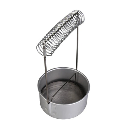 Portable Paint Brush Cleaner with Screen & Holder — Stainless Steel Spring Washer for Oil Painting, School & Art Brushes