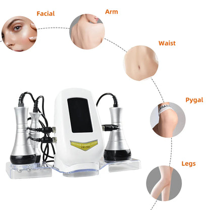 3-in-1 Beauty Body Slimming Massager – Cavitation Machine for Face & Body Tightening, Lifting, and Skincare
