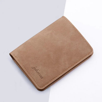 New Style Mini Thin Men's Wallet: Card Holder Purse Coin Pouch - Short Vertical PU Leather Wallet for Change and Money