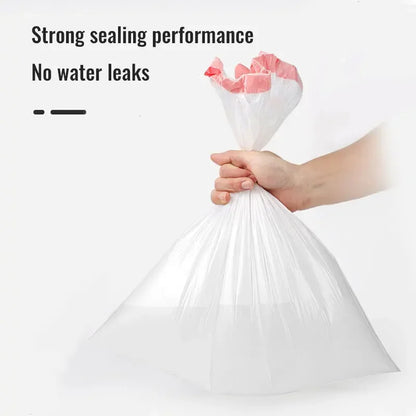 Garbage Bags with Drawstring – Transparent Disposable Bags for Household, Kitchen & Dorm Use, 3 Size Options