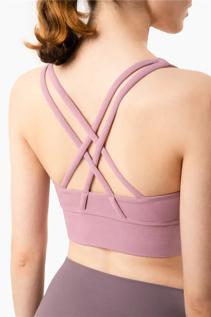 Women’s Summer Crossback Sports Bra — Breathable Fitness & Yoga Tank Top | Gym Crop Top