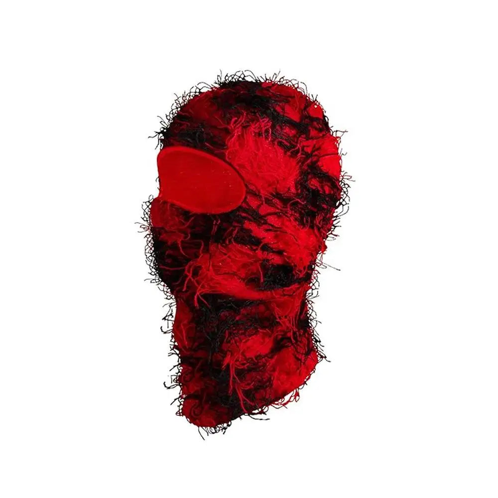 Distressed Knitted Balaclava Mask - Windproof Full Face Ski Hood for Cold Weather Outdoor Wear