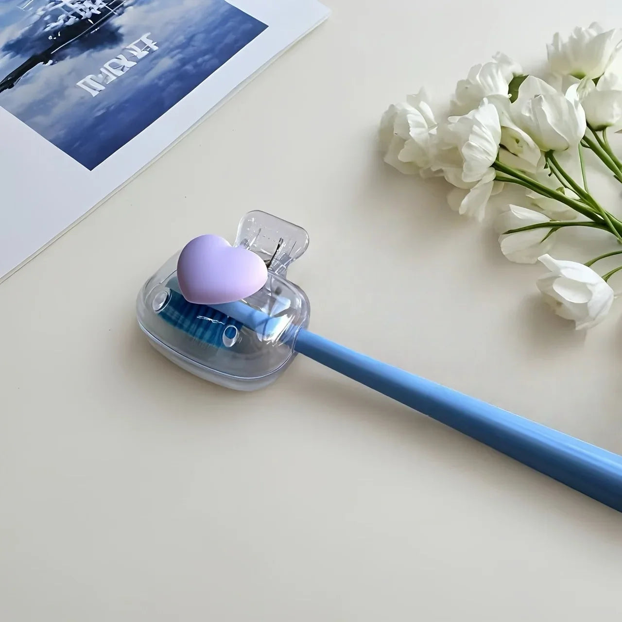 Portable Toothbrush Covers - Hygienic Toothbrush Head Protector Caps & Storage Clips