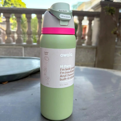 Owala Cup Vacuum Flask – Stainless Steel Thermal Mug for Hot & Cold Drinks, Coffee Tumbler & Thermos