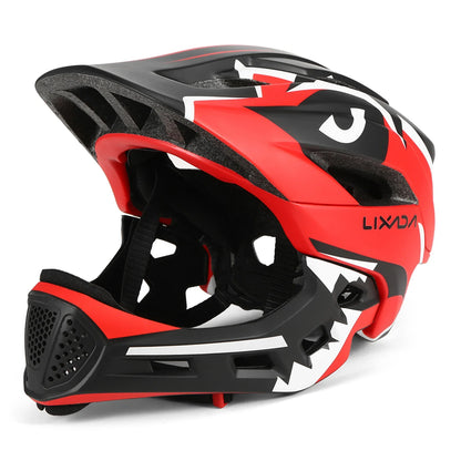 Kids Detachable Full Face Bike Helmet - Child Cycling, MTB, Skateboarding, Roller Skating & Motorcycle Sports Helmet